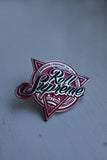 Pin Badge - red and black classic